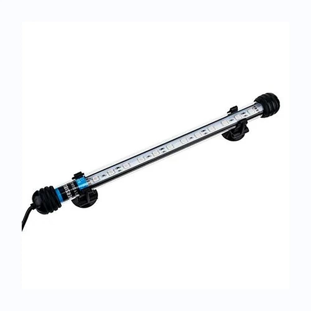 Slim submersible aquarium light bar with suction mounts and power cable