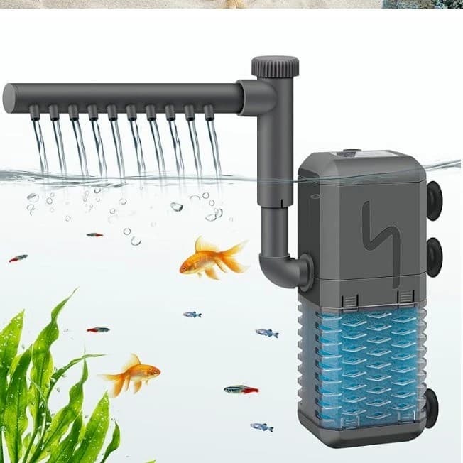 Three-in-one submersible aquarium filter