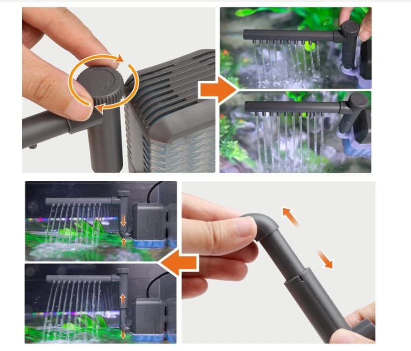 Aquarium UV light maintenance and application view